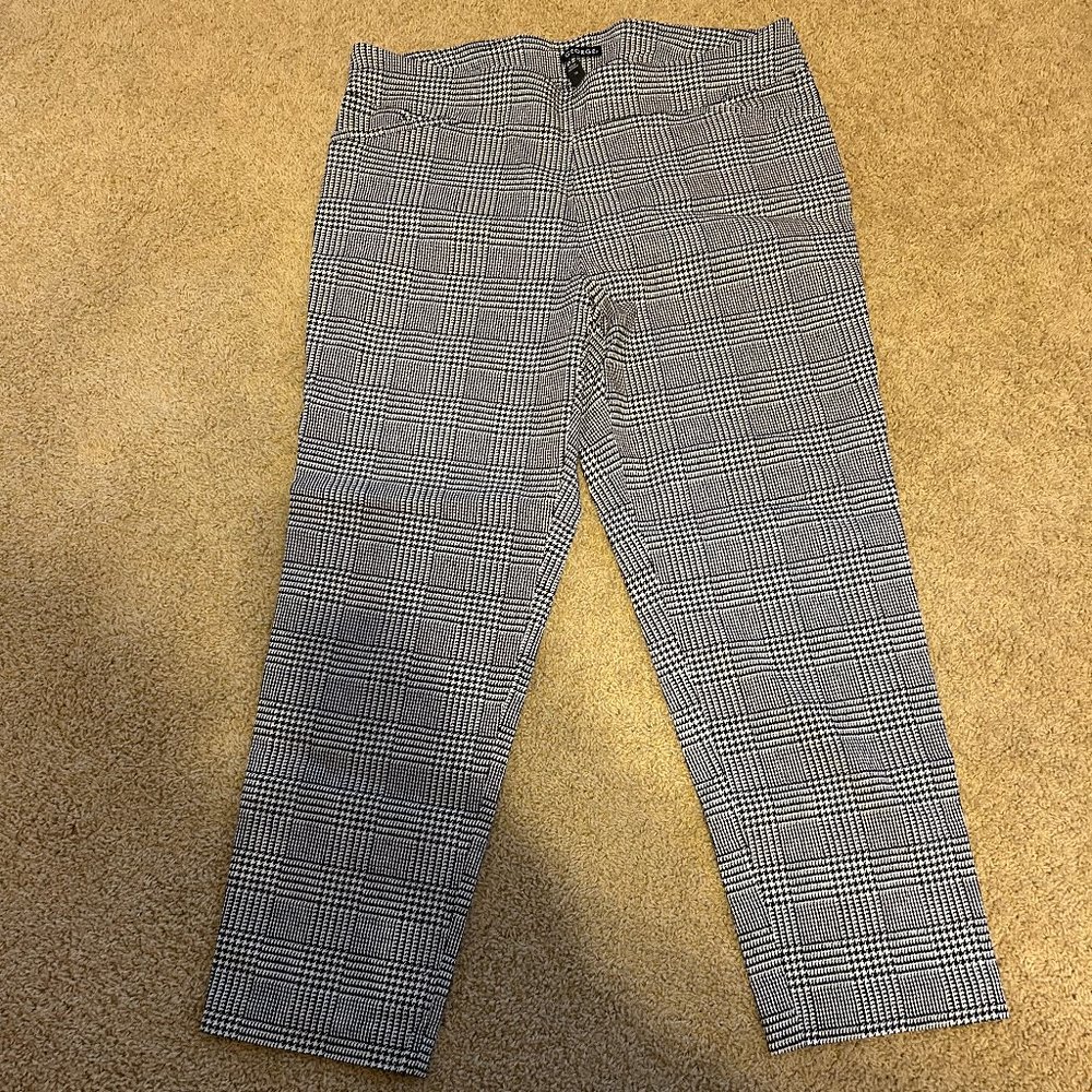 black and white  capris